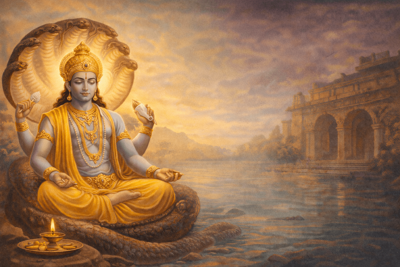 शान्ताकारं भुजगशयनं